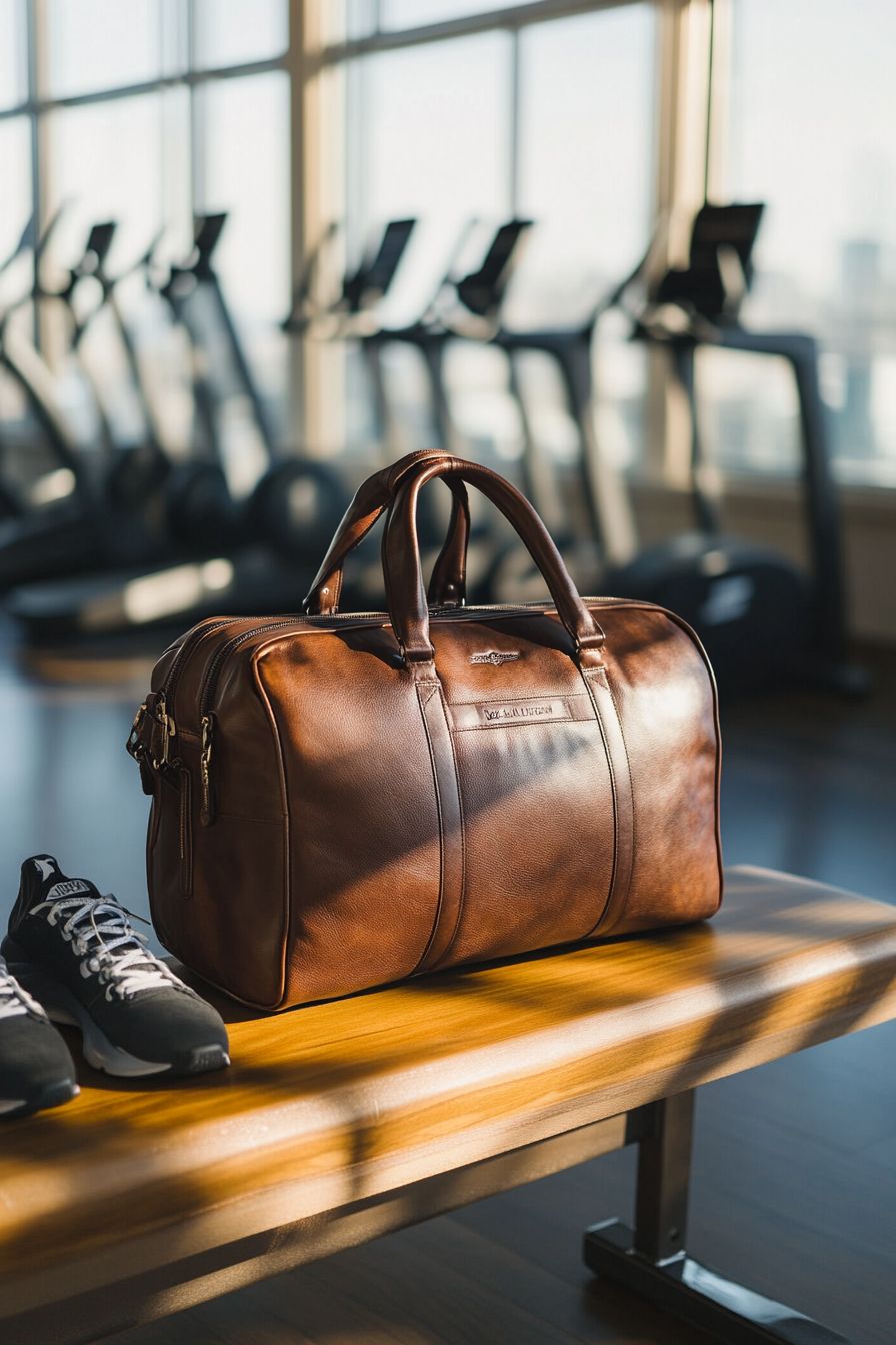 Vintage Leather Gym Bag